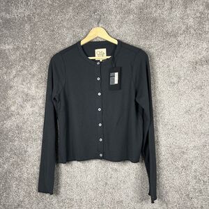 Chaser Skirt Womens Small Gray Long Sleeve Waffle Crop Top Button Stitch  Fix